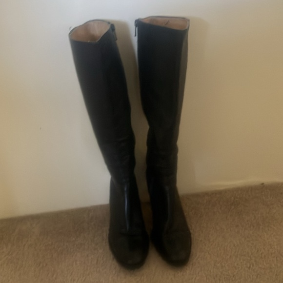 JCrew Tall black leather boots size 6 Narrow calf - Picture 3 of 14